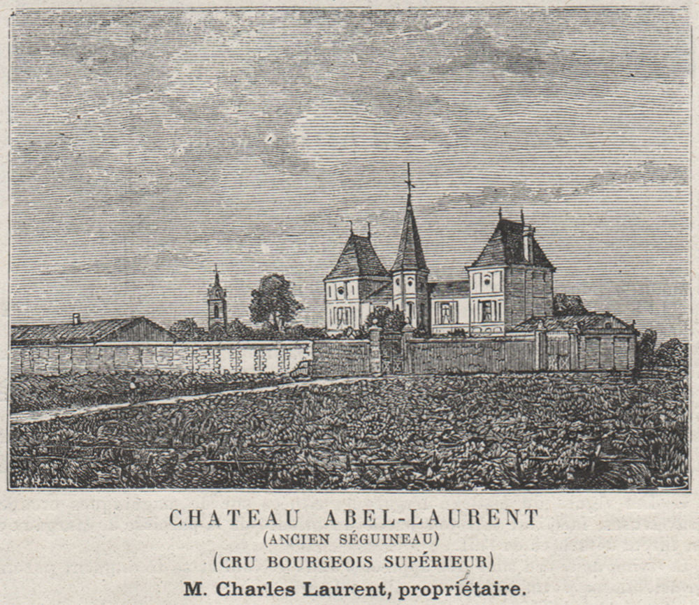 MÉDOC MARGAUX Chateau Abel-Laurent Séguineau Cru Bourgeois Supérieur SMALL 1908